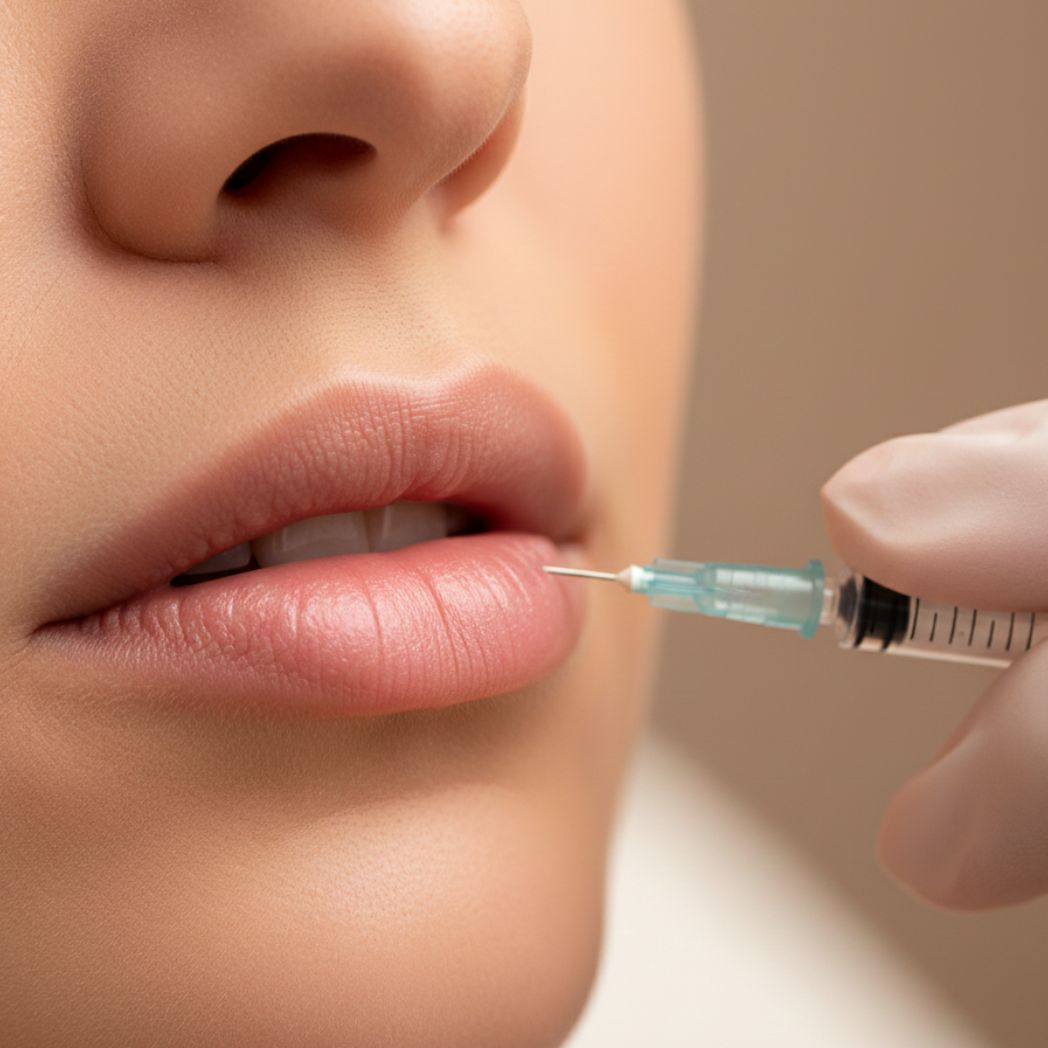 Upper lip Botox injection